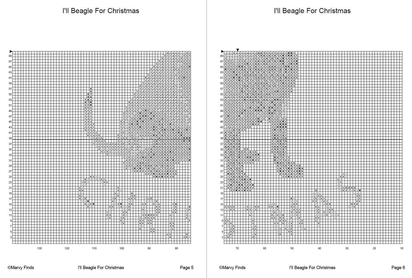 I'll Beagle For Christmas Cross Stitch Pattern | Funny Dog Holiday Embroidery | Instant Digital PDF Download