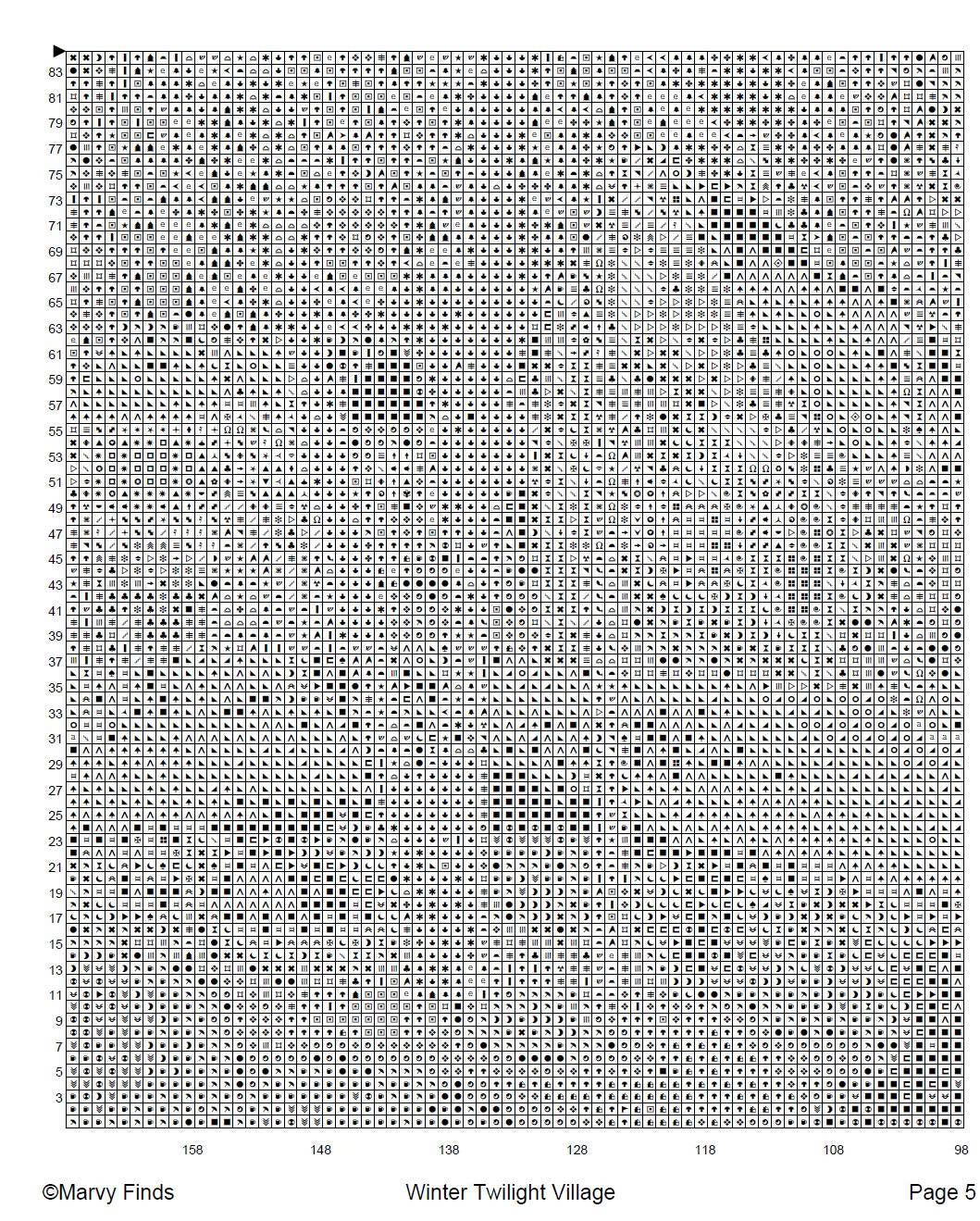 Winter Twilight Village Cross Stitch Pattern | Fiery Sunset & Snow Village Landscape | Instant PDF Download