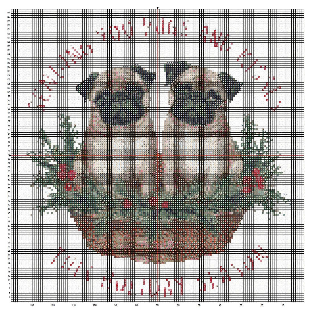 Pugs and Kisses Christmas Cross Stitch Pattern | Funny Pug Duo Holiday Embroidery | Instant PDF Download
