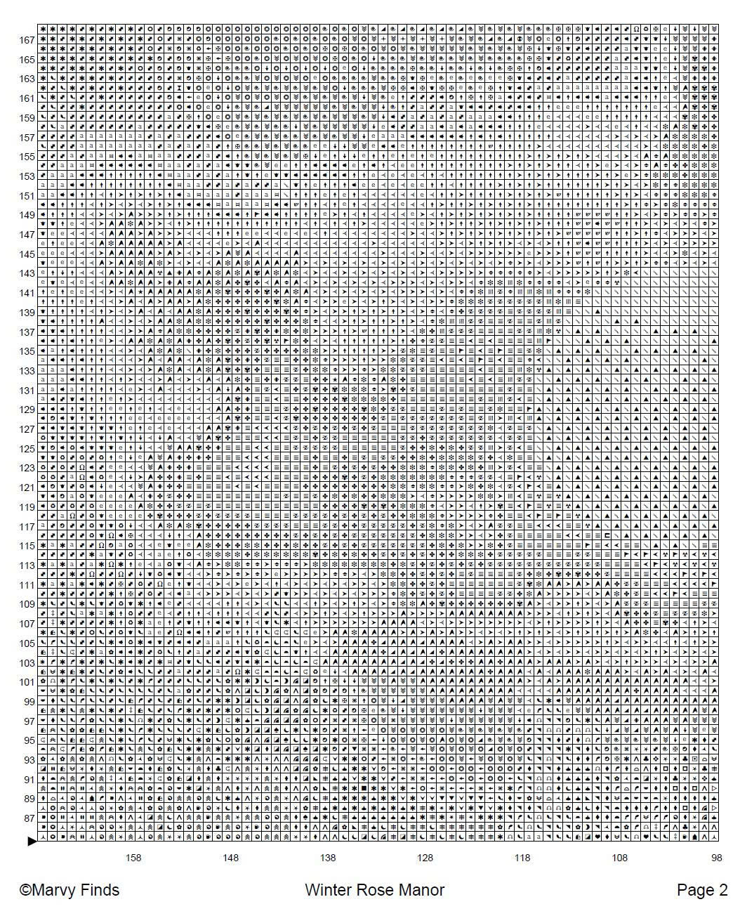 Winter Rose Manor Cross Stitch Pattern | Cozy Sunset & Snow Stream Landscape | Instant PDF Download