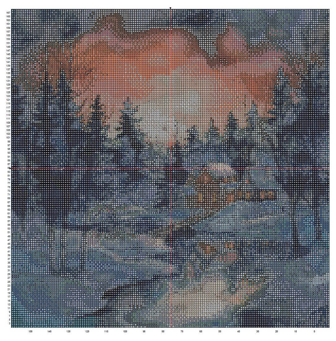 Golden Sunset Cabin Bridge Cross Stitch Pattern | Cozy Watercolor Snow Landscape | Instant PDF Download