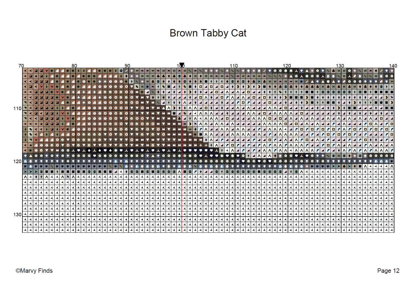 Brown Tabby Cat in Paper Bag - Realistic Cross Stitch Pattern (Digital PDF)