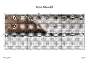 Tabby Kitten in Paper Bag Cross Stitch Pattern - Cute Cat Portrait PDF - High Detail Animal Needlepoint Chart - Pattern Keeper