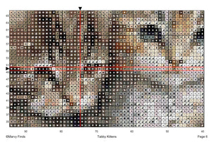 Tabby Kittens - Realistic Watercolor Cross Stitch Pattern (Digital PDF)