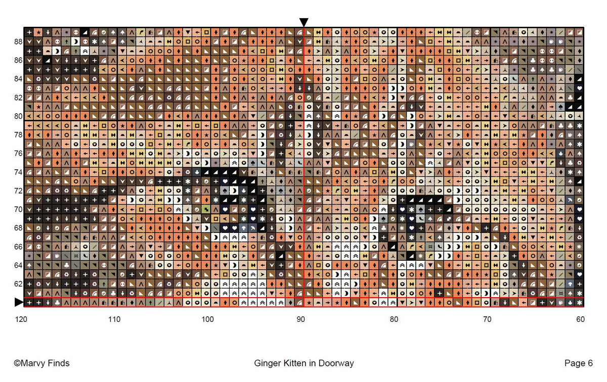 Ginger Kitten in Doorway - Realistic Watercolor Cross Stitch Pattern (Digital PDF)